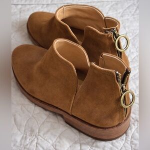 Beek Brown Suede Ankle Booties Sz 7.5